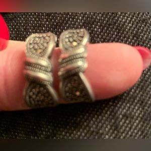 beautiful vintage marcasite bowtie earrings